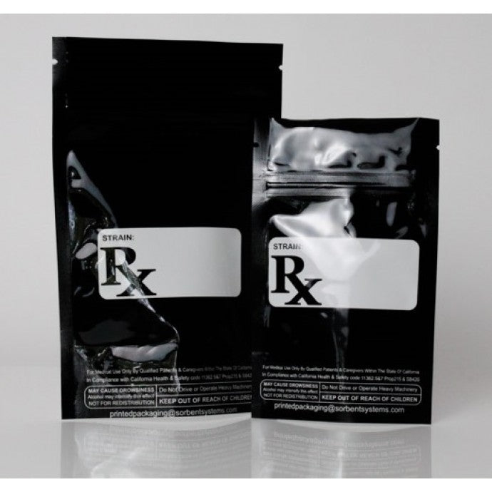 Black Mylar Stand Up Pouch Zip Bags