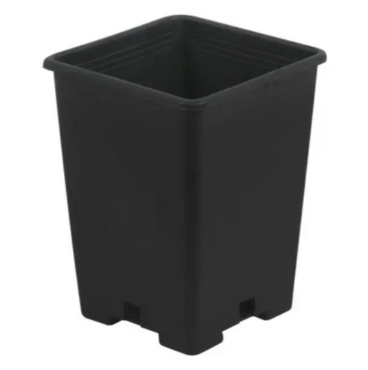 Gro Pro Black Heavy Plastic Pot 5" x 5" x 7"