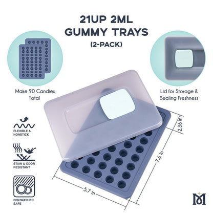 MagicalButter 2- Pack 21UP 2 ml Gummy Tray