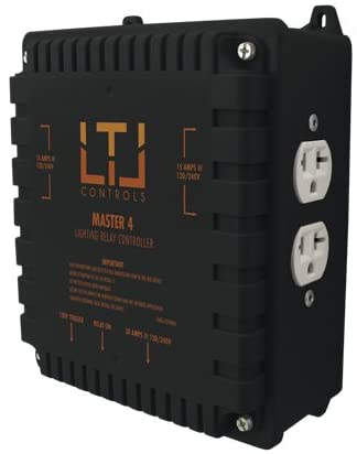LTL MASTER 4 Four Lighting Relay Controls, without timer (120v & 240v Universal Plug)