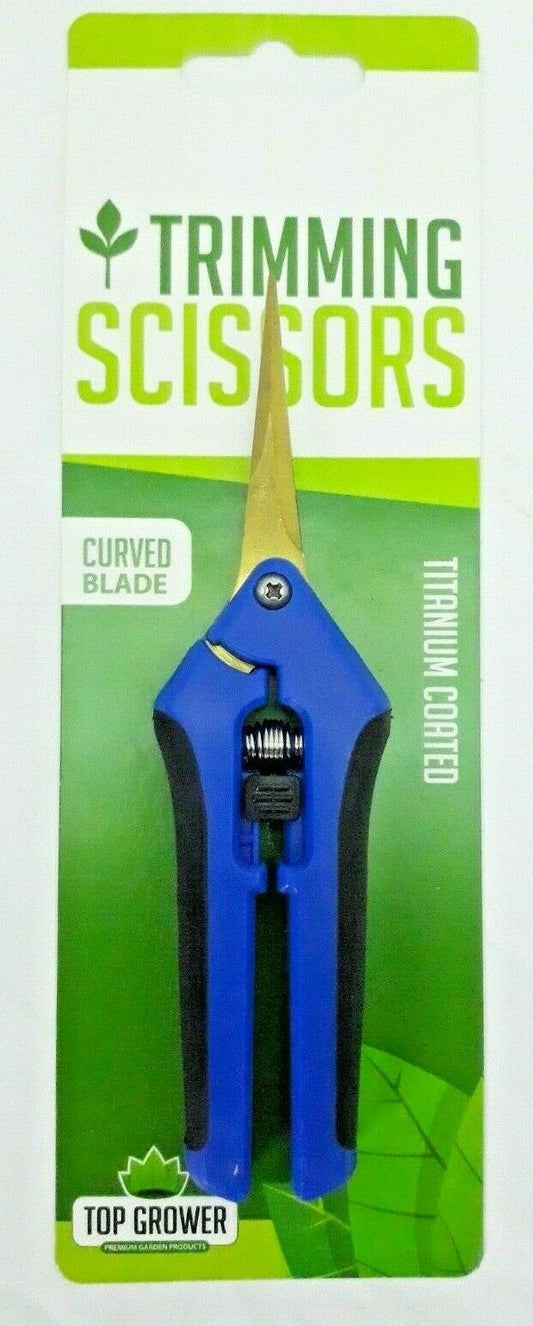 Top Grower Curved Blade Trimming Scissors w/ Titanium Coating